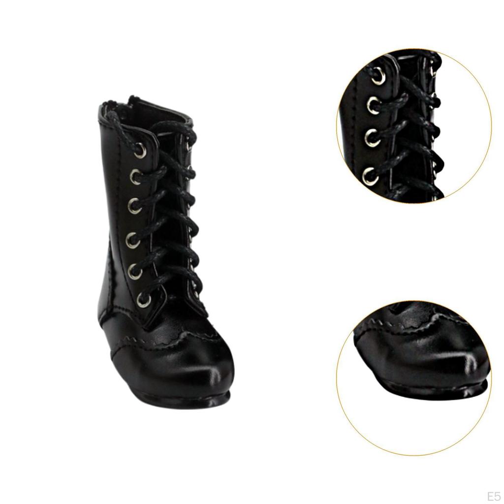 1/4 Actionfiguren Schnürstiefel, Dicke Absätze, 12" Puppe Niedrig Tragbarer Weiblicher Körper