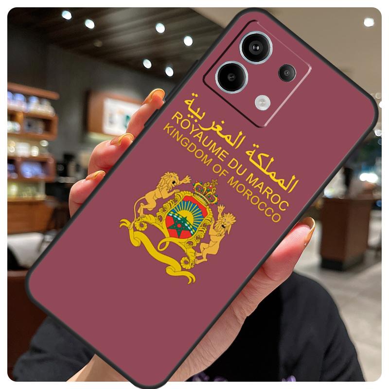 

Morocco Flag Coat Of Arms Symbol Case For Xiaomi Redmi Note 13 12 9 10 11 14 15 Pro Plus Cover For Redmi 14C 10C 12C 13C 15 C Redmi 15 5G