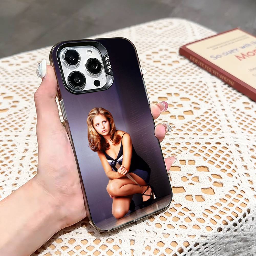 B-Buffy t-the Vampire Slayer Phone Case For iPhone 17,16,15,14,13,12,11 Plus,Pro Max,XS,Colored silver phone case iPhone17PRO