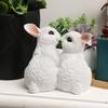 Easter Bunny Figurine Resin Kissing Bunny Sulpture Small Cute Rabbit Statue Collectible Ornaments for Home