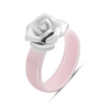 Silver Ring with Ceramics, Item Weight 6.13 G (60002345)