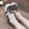 Bestickte Leinen-Slipper Atmungsaktive Freizeitschuhe für Damen