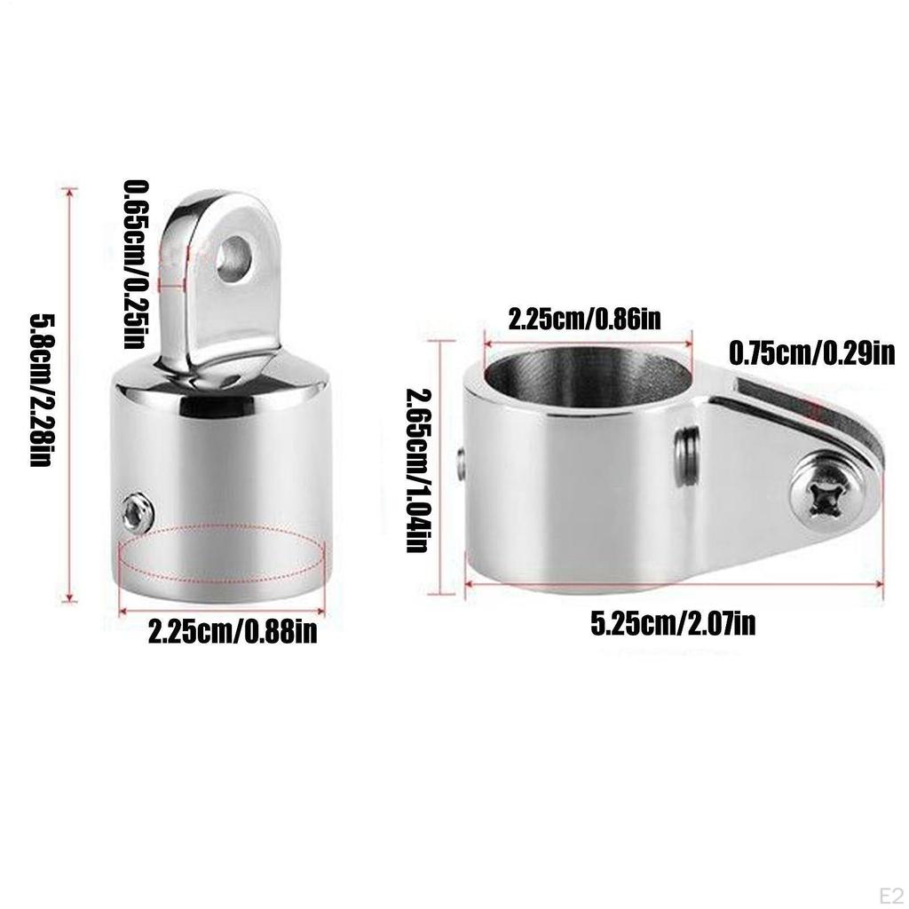 2 Pieces Jaw Slide and Eye End Bimini Top Hardware Kit Accessories Boat Canopy Fittings Versatile