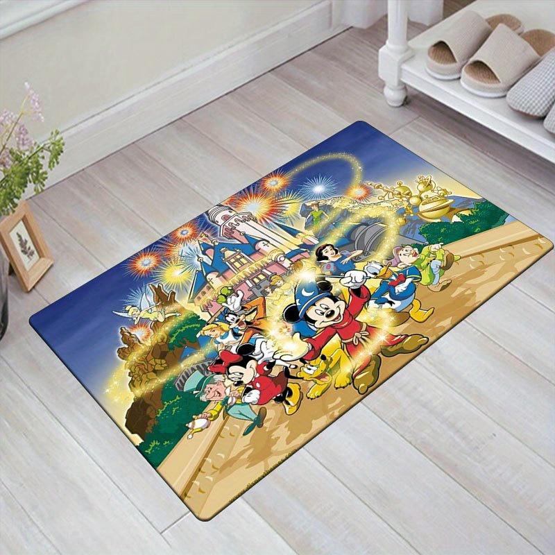 

1 шт. Ковер с рисунком Микки Мауса и Минни от Disney, Ковер для зоны, Нескользящий ковер, Ручная стирка, Коврик для пола, Подходит для гостиной, спальни, домашнего декора 60cm by 90cm