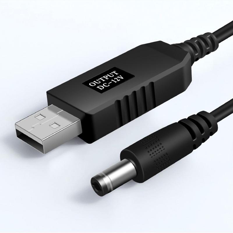 WLAN zu Powerbank Kabelanschluss DC 5V zu 12V USB-Kabel Aufwärtswandler Step-Up-Kabel für WLAN-Router Modem Lüfter Lautsprecher
