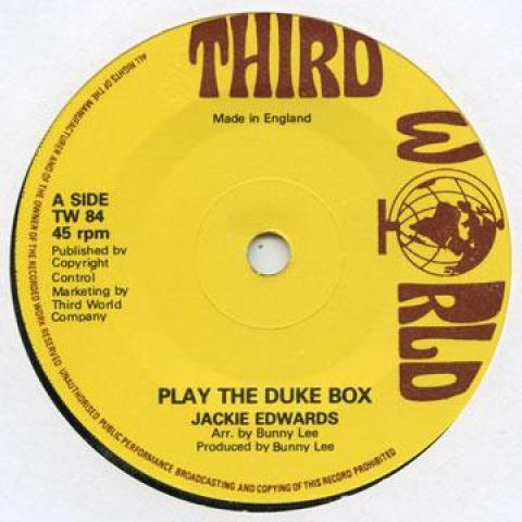 7inch Record JACKIE EDWARDS - Play The Duke Box TW84 Third World 1978 UK Reggae, Ska & Dub Used