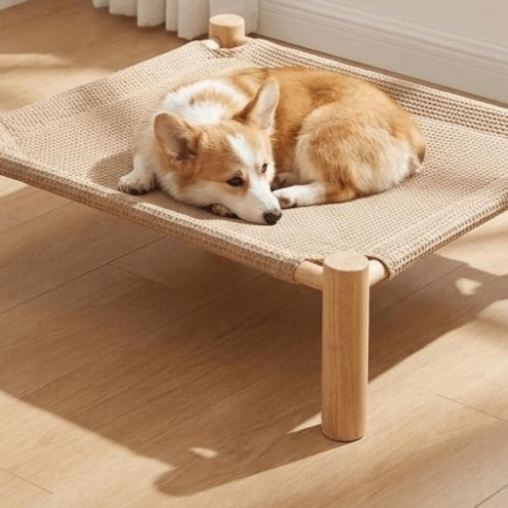 Sturdy Kitten Sleeping Bed Wooden Frame Cat Hammock Bed Practical Pet Cool Nest Pet Supplies