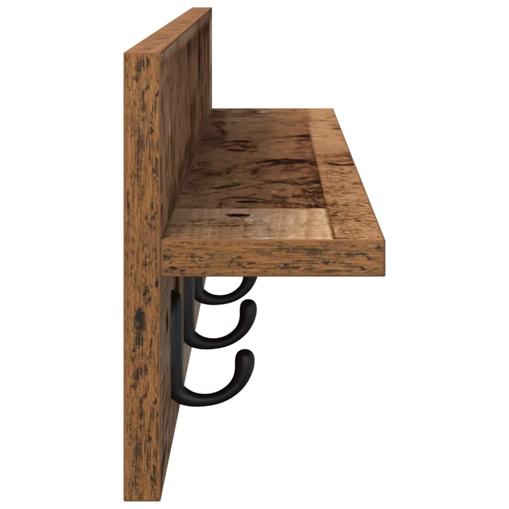 Wall Mounted Nightstand Wall Bracket Reclaimed Wood Engineered Wood
