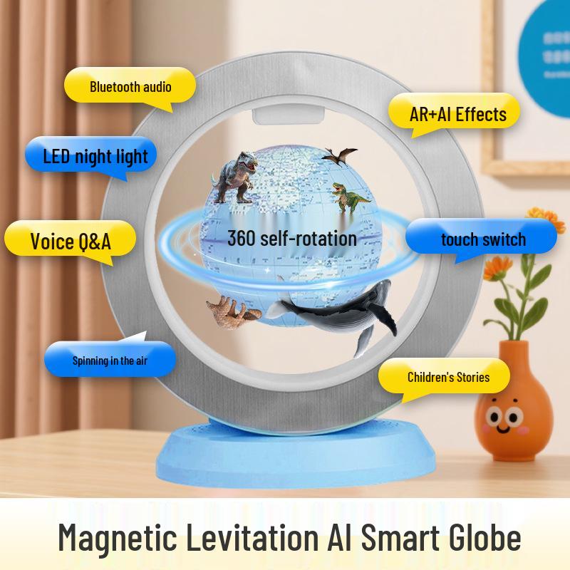 Interactive AI Smart Levitation Globe with Voice Control белый