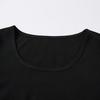 Elegant Black Knitted Midi Dress