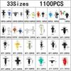 1215-Piece Universal Car Clip Set for Door Panels, Fenders, and Bumpers