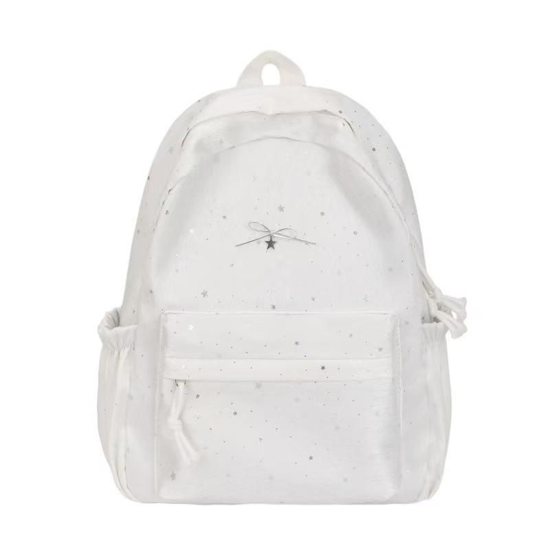 Schoolbag Hot-selling New College Student Schoolbag Korean Version Large-capacity Casual Lightweight Backpack Cute Star Backpack Women