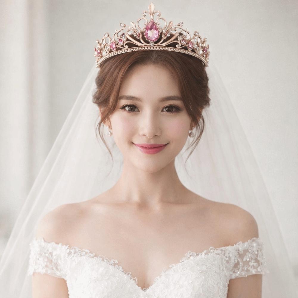 Sparkling Baroque Pageant Crown Luxury Queen Princess Tiara Hair Accessories Bridal Crown Birthday