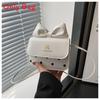 Girl Butterfly Knot Pu Mini Shoulder Bag With Cell Phone Pocket For Daily Use
