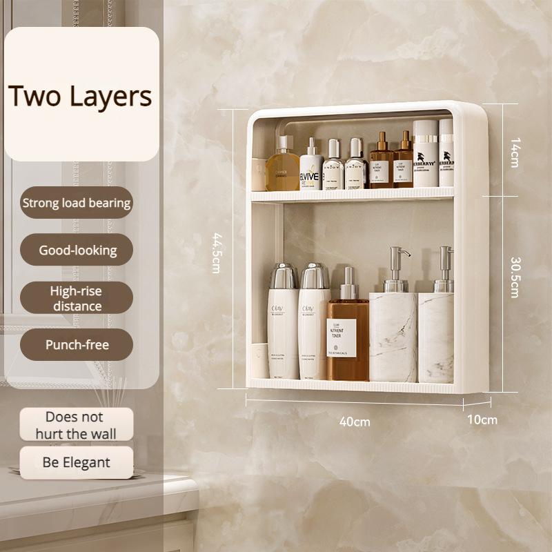 

Органайзер для ванной комнаты Полки Стойка для ванной комнаты без перфорации Настенная раковина для ванной Косметический унитаз Настенный аксессуар для хранения Многослойный