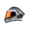 DOT Approved FullCoverage Headgear | CarbonFiberStyle with Visor, for Road Riding M Carbon Fiber
