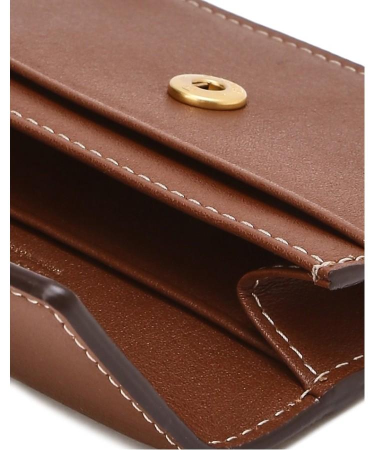 Athe Vanessabruno Brown Leather Flap Card Holder Aaho6E361W2