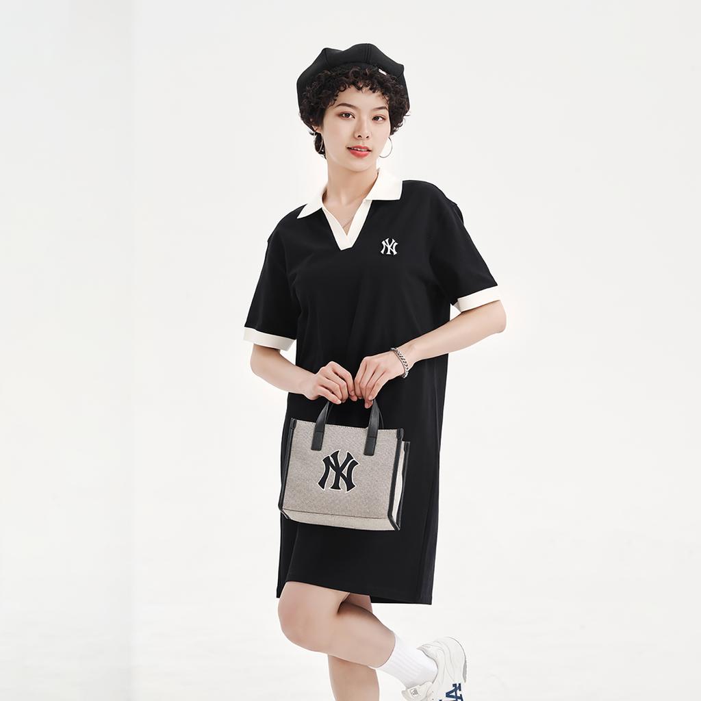 New MLB Short Sleeved Dresses Women's Black 3FOPB0333-50BKS