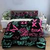 Graffiti Style Sticker Set Soft Comfortable Duvet Cover Bedding Set Included 1*Duvet Cover & 2*Pillowcases gift