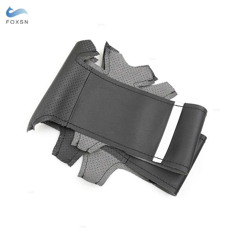 For Nissan Frontier Pathfinder III Xterra Navara 2005-2015 Hand Stitched Perforated Leather Car Inner Steering Wheel Cover Trim