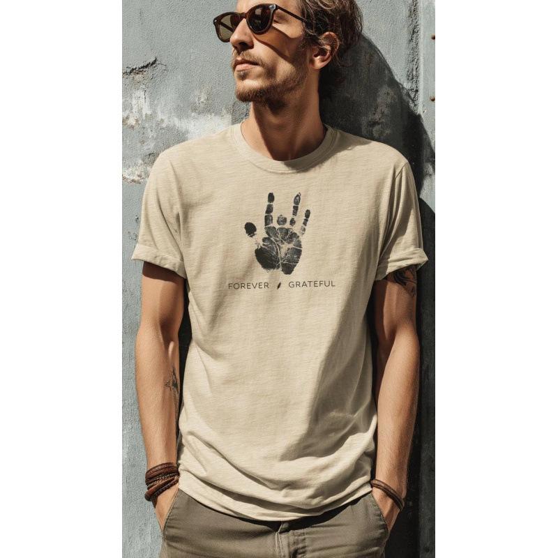 Grateful Dead Tee with Jerry Garcia Hand Print, S