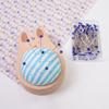 80pcs DIY Crafts Sewing Pin Holder Multi-Color Dressmaker Quilting Cat-Shaped Diamond Head Pins with Positioning Pins