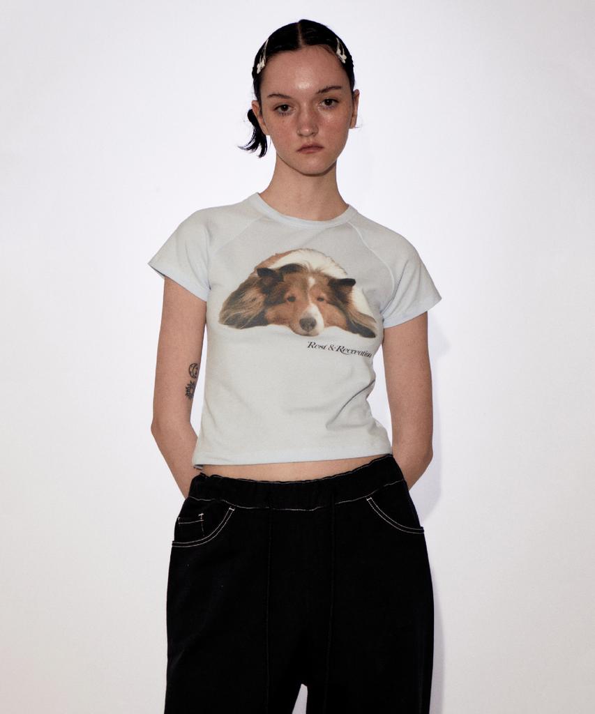 REST&RECREATION Riri Crop T-Shirt Skyblue