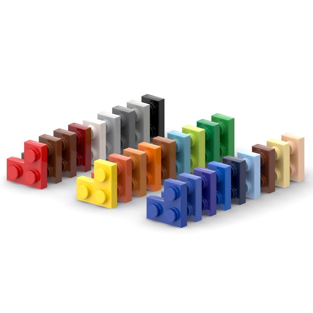 Non-Toxic 20Pcs Moc Parts 2420 Plate 2 X 2 Corner Compatible Bricks Diy Assmble Building Blocks Particle Kid Puzzle Brain Toy Gift