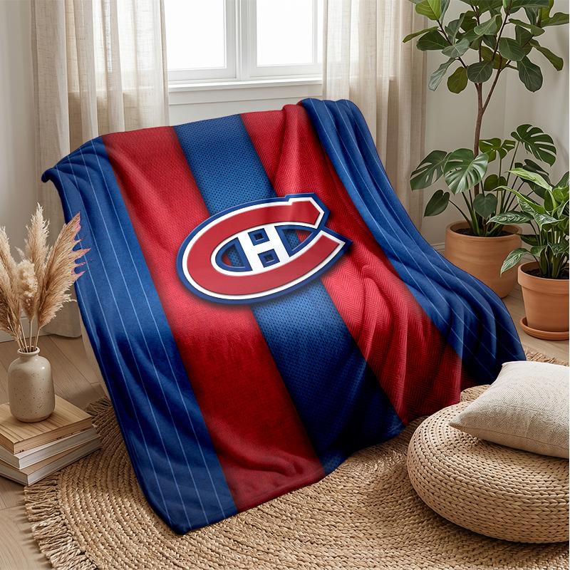 Montreal Canadiens Flanell Fleece Decke Gemütlich Warm Überwurfdecke für Sofa Bett Reise Ganzjahresgebrauch