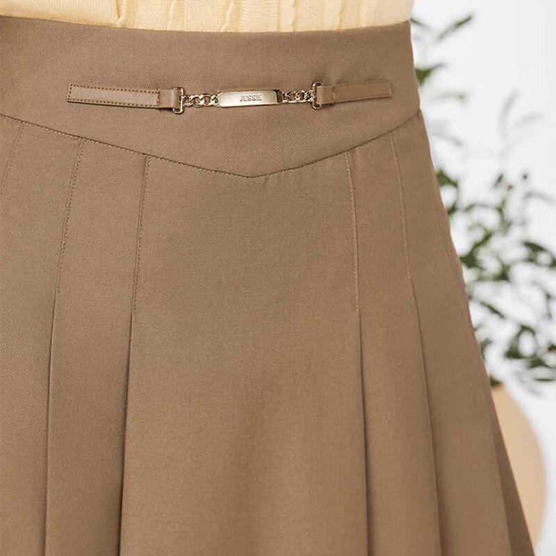 JESSIE Elegant A-line Pleated Midi Skirt
