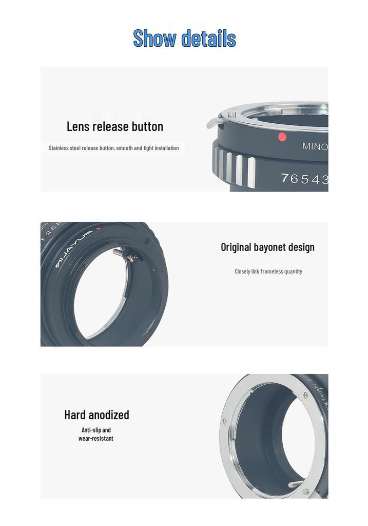 AF-EOS M Lens Adapter: Compatible with Sony AF Minolta MA Lenses for Canon EOS M Mirrorless Cameras.