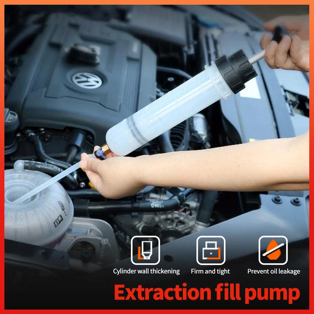 0.5L OilFluid Extractor Filling Oil Change Syringe Bottle Transfer Automotive Fuel Extraction Pump Hand Tool Oil Extractor Pump