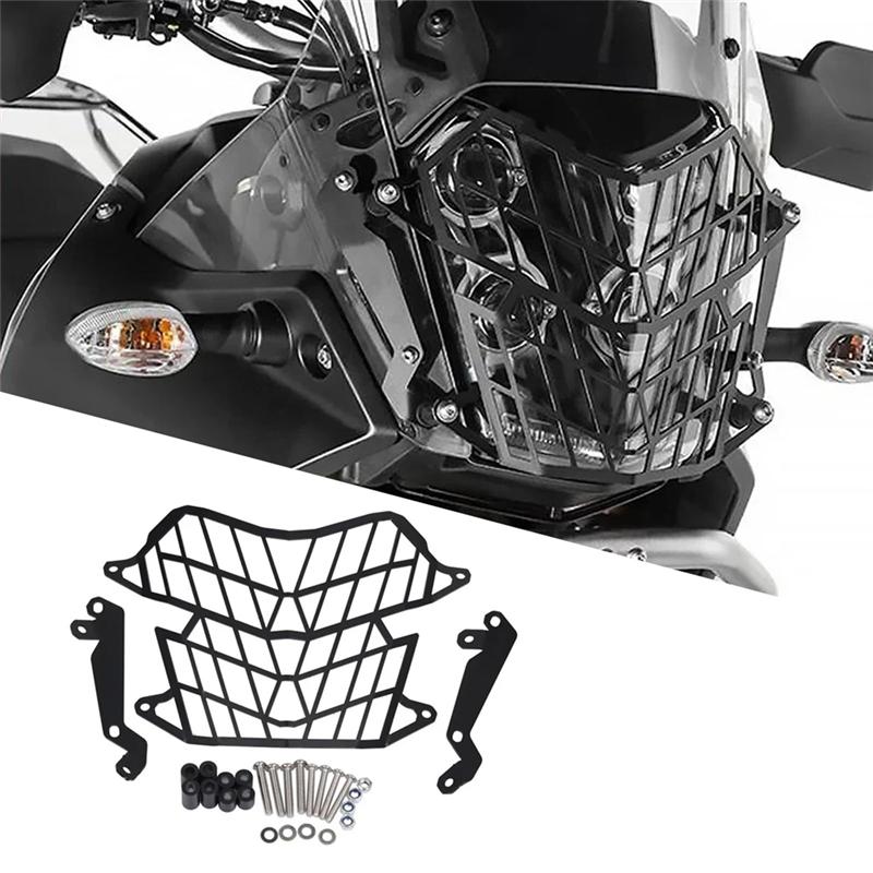 For Tenere 700 T7 T700 XTZ700 XTZ690 2019-2025 Headlight Guard Grille Cover Kit Head Lamp Protection