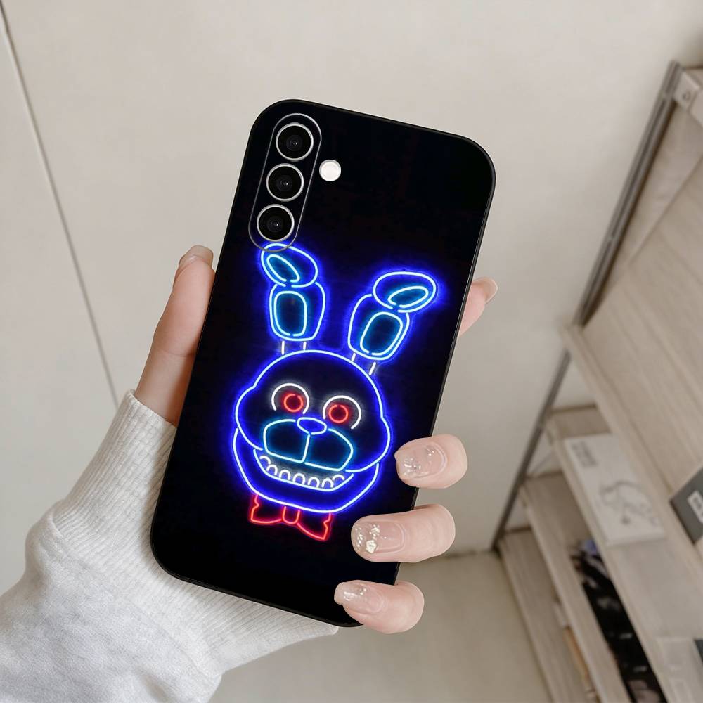 Five N-Nights At F-Freddys Fnaf Phone Case For Samsung Galaxy A73,A72,A71,A70,A53,A52,A51,Others Soft Black Cover