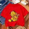 Cute Kids Fashion T Shirt Garfield Popular Cartoon For Boys Girls Summer Street Casual Outfit