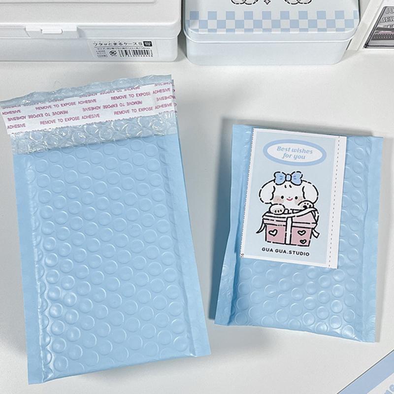 10Pcs 15X11Cm Light Blue Bubble Mailers Self-Seal Shipping Padded Envelops Bags