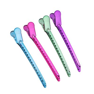 12 Stück Haarspangen-Set Pack Entenschnabel-Haarspange Metall Haarstudio Haarspange Fixe Haarspange Salon Home Styling-Werkzeug