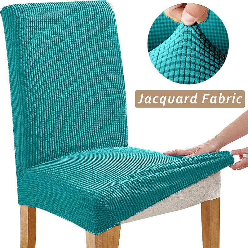 Jacquard Chair Cover, Durable Elastic Fabric Dining Chairs Cover, Stretch Covers For Kitchen Dining Room Chairs, Home Decor