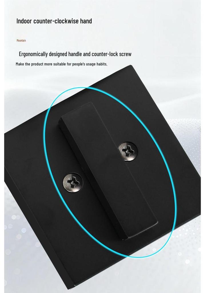 Black Zinc Alloy Anti-theft Door Lock Set for Wooden Entrance Doors