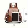 Vintage Diebstahlsicherer Rucksack Geldbörse College-Stil College-Schulrucksack Damen Lässig Reise Pendler Rucksäcke