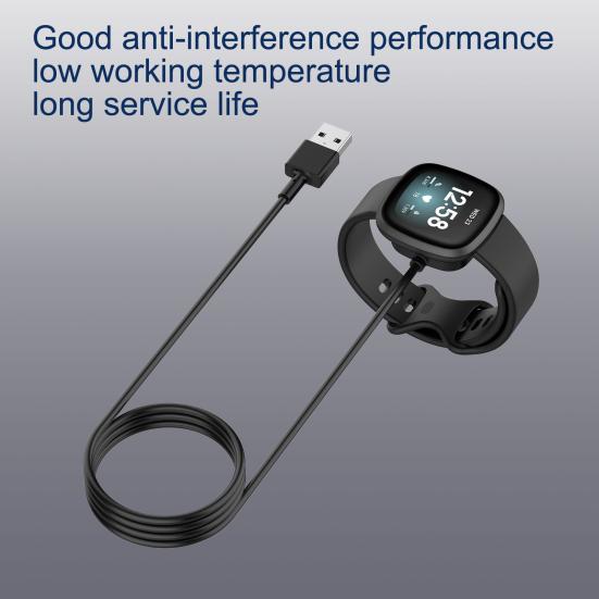 Charger Quick Charging Buckle Magnetic Smartwatch Anti-interference Elastic Charging Dock for Fitbit Versa3