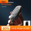 Interior Mouldings Alcantara For Hyundai Kona Accent Santa Fe Solaris Azera Elantra Grandeur IG Suede Car Key Case Keychain Cove