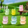 10-100pcs Luminous Miniature Cat Cute Cat Figures Glow in The Dark Mini Resin Animals Cats Fairy Garden Decoration Accessories