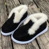 Winter New Solid Color Suede Cotton Shoes Casual Snow Shoes Low Top Padded Women's Cotton Shoes