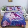 Modern Cartoon Mermaid Toddler Bedding Set Duvet Cover Sheet Printed Bed Set Pillowcase Full Queen King Size Comforter Bedroom
