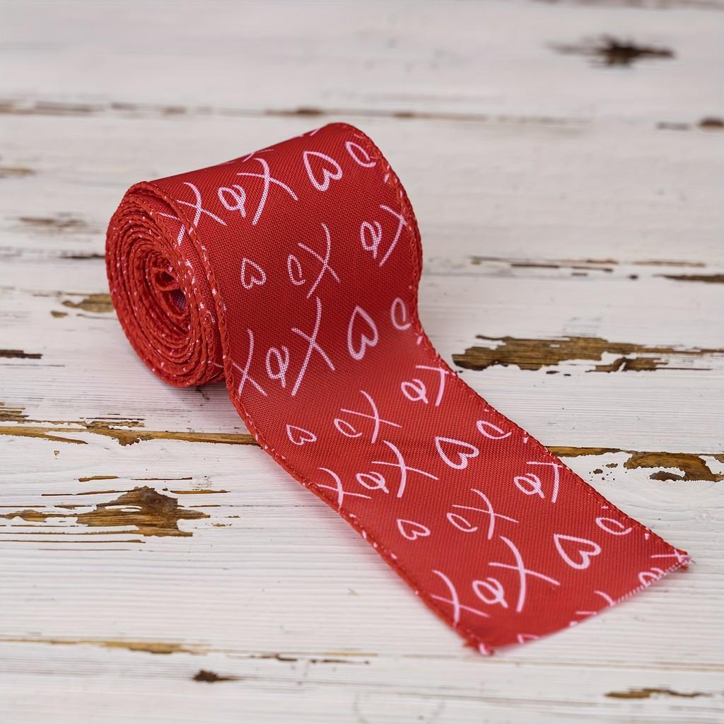 Valentines Colorful Heart Print Ribbon For Gift Wrapping And Crafting Decorations