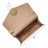 MICHAEL KORS Greenwich Classic Colorblock Logo Coated Canvas Shoulder Crossbody Bag Small Women's Brown and White