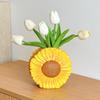 Resin Sunflower Vase Desktop Ornament Home Decor Garden Decoration