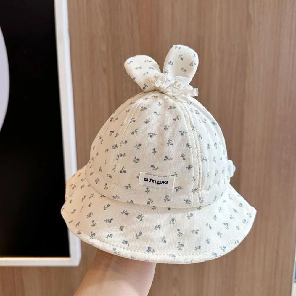 Baby fisherman hat spring and fall thin section sweet and lovely sunshade fisherman hat summer sun hat