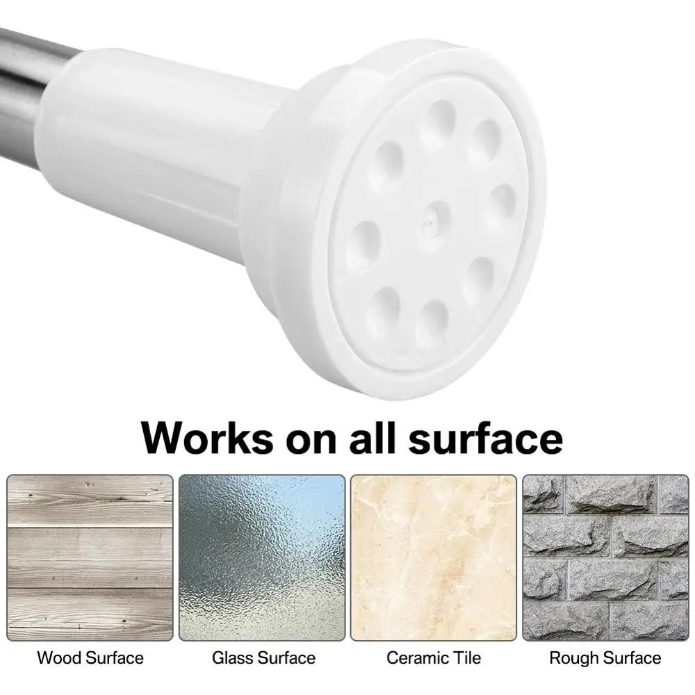 Adjustable Shower Curtain Pole Telescopic Curtain Pole Extendable Curtain Pole Shower Curtain Rod No Drill Curtain Rod